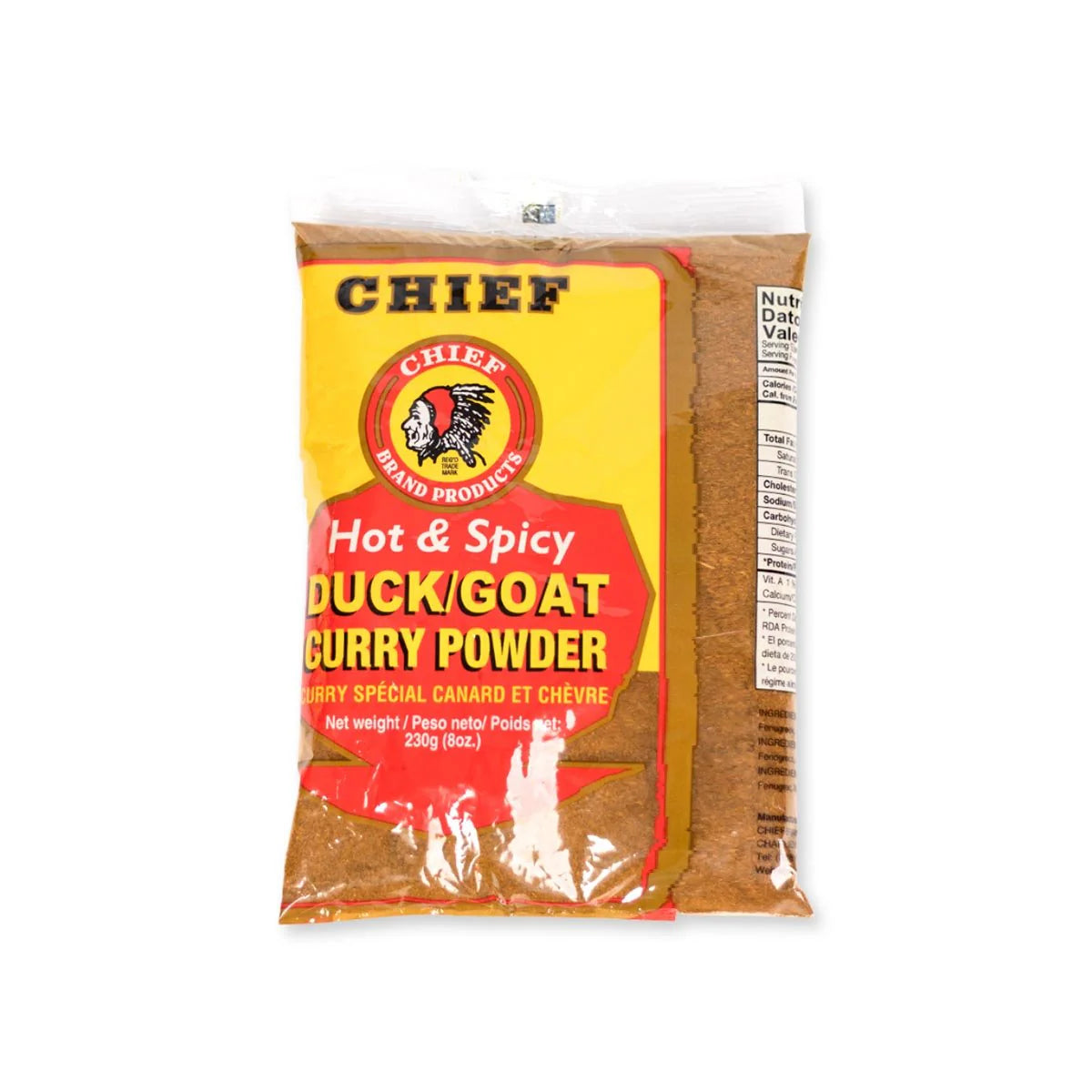 Chief Brand Products Hot & Spicy Duck Goat Curry Powder, 8oz